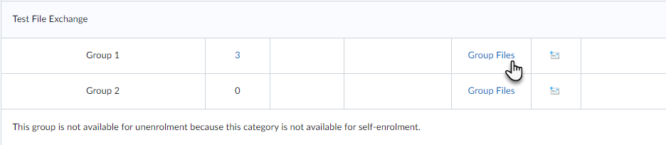 Student view accessing a group